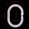 Qulable 24 pcs Shower Curtain Rings Plastic Shower Curtain Hooks C-Shaped Rings Hook Hanger Bath Drape Loop Clip Glide Bathroom Shower Window Rod (Clear) view 2