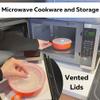 Evelots Microwave Freezer Safe Bowls - 10 Piece Set - With Vented Lids and Handles - Soup Bowls, Ramen, Cookware, Food Container Microwave Safe - BPA Free Plastic view 4
