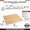Rev-A-Shelf 22" 3 Tiered Seasoning Organizer, Trim-to-Fit Wooden Kitchen Draw and Cabinet Home Storage Insert, Pull Out Spice Rack, Maple, 4SDI-24 view 3