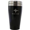 Ford Mustang Tri-Bar Black Stainless Steel Travel Mug Tumbler view 1