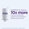 PUR Horizontal Faucet Mount Water Filtration System with Lead Reducing Filter for Cleaner, Filtered Tap Water, Lasts 100 Gallons, Sink Water Filter, Fits Most Kitchen or Bathroom Faucets, Black view 2