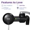 PUR Horizontal Faucet Mount Water Filtration System with Lead Reducing Filter for Cleaner, Filtered Tap Water, Lasts 100 Gallons, Sink Water Filter, Fits Most Kitchen or Bathroom Faucets, Black view 4