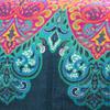 Lush Decor Boho Chic Reversible Cotton Quilt 3-Piece Set, King, Turquoise & Navy - Bright Paisley Print, Vibrant & Colorful Bohemian Bedding Set view 3