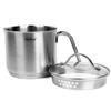 1.5 Quart Stainless Steel Saucepan with Pour Spout, Saucepan with Glass Lid, 6 cups Burner Pot with Spout - for Boiling Milk, Sauce, Gravies, Noodles view 1