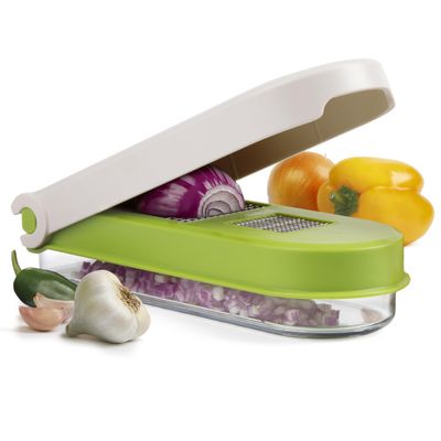 PrepWorks Vegetable Chop & Mince  Multi-Use Manual Chopper for Quick Dicing, Chopping, and Mincing, Easy to Use, BPA-Free