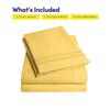 1500 Supreme Collection Queen Sheet Sets Yellow - Luxury Hotel Bed Sheets and Pillowcase Set for Queen Mattress - Extra Soft, Elastic Corner Straps, Deep Pocket Sheets, Queen Yellow view 3