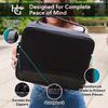 Herb Guard XL Smell Proof Bag & Airtight Case with Combination Lock (Container Holds Up to 5 Ounces) - Includes YKK Zippers, 250ml / Half oz Smell Proof Jar, Built in Tray & Travel Bags (Black) view 4