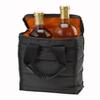 Handy Laundry Wine Carrier Tote Bag - 2 Bottle Pockets - Attractive wine bag with thick external padding, zipper and easy to carry handles. Perfect for travel, picnics or a day at the beach. view 2
