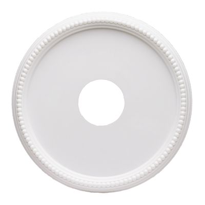 Westinghouse 7773300 15-3/4-Inch Round Beaded White Finish Ceiling Medallion