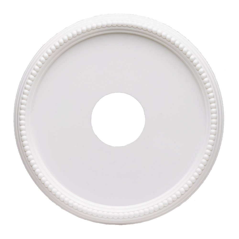 Westinghouse 7773300 15-3/4-Inch Round Beaded White Finish Ceiling Medallion