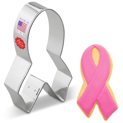 Ann Clark Cancer Awareness Ribbon Cookie Cutter Large 4, Made in USA