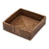 Caspari Rattan Luncheon Napkin Holder in Dark Natural Brown, 1 Each view 1