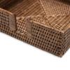 Caspari Rattan Luncheon Napkin Holder in Dark Natural Brown, 1 Each view 2