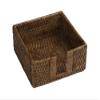 Caspari Rattan Luncheon Napkin Holder in Dark Natural Brown, 1 Each view 4