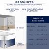 Nautica - King Size Bed Skirt, 100% Soft Cotton Twill with a 15" Drop, Split Corners & Reinforced Top Panel, Machine Washable Bedding (Solid Navy) view 4