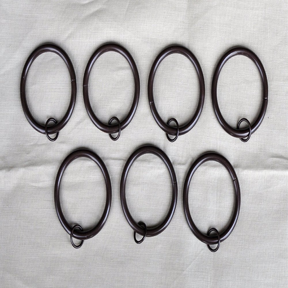 Urbanest Metal Curtain Drapery Eyelet Rings, 2-inch Inner Diameter, Set of 14, Bronze