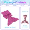 AmyHomie Mermaid Tail Blanket, Soft Crochet Sleeping Blanket for Kids Adults, Mermaid Gift for Girls(Pink,Kids) view 4