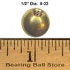 8/32 x 1/2 Dia Tapped Brass Ball (8 pieces) view 2