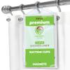Clean Healthy Living Premium PEVA Clear Shower Curtain Liner with Magnets & Suction Cups - 70 X 71 in. Long view 1