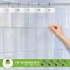 Clean Healthy Living Premium PEVA Clear Shower Curtain Liner with Magnets & Suction Cups - 70 X 71 in. Long view 3