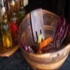 PICNIC TIME Fabio Viviani Mescolare Large Salad Bowl with Integrated Serving Tools, Acacia Wood Tossing Bowl with Magnetic Servers for Entertaining and Table Display (Acacia Wood) view 3