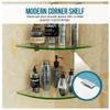 Spancraft 6" Quarter Round Clear Tempered Glass Shower Corner Shelf - Glass Only view 4