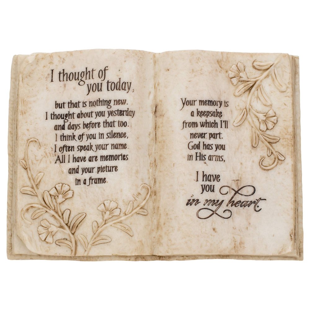 Jozie B 246200 "I Thought of You Today in Memory Book Shape Plaque