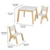KidKraft Wooden Modern Table & 2 Chair Set, Children's Furniture, White & Natural, Gift for Ages 3-8 view 3