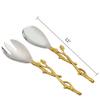 Golden Vine Salad Server Set, 11-Inch, Silver/Gold view 2