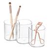 iDesign Trio Cup Vanity Cabinet Cosmetic Organizer, The Clarity Collection  8.2 x 3 x 3.75, Clear view 1