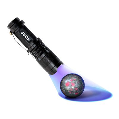 HQRP Professional 365 nM 3 Watt LED Gemstone and Mineral Inspection Identification Fluorescence Glow Flashlight Blacklight