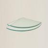 Spancraft 14" Quarter Round Clear Tempered Glass Shower Shelf-Glass Only view 1