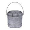 Creative Co-Op Metal Bucket with 4 Compartments and Handle view 1