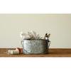 Creative Co-Op Metal Bucket with 4 Compartments and Handle view 3