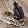 CUISINART Block Knife Set, 17pc Cutlery Knife Set with Steel Blades for Precise Cutting, Lightweight, Stainless Steel, Durable & Dishwasher Safe, C77SS-17P view 2