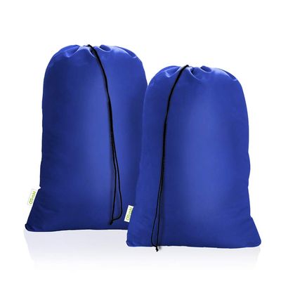 OTraki 28x45 inch Extra Large Laundry Bag 2 Pack Drawstring Laundry Hamper Bag Heavy Duty Dirty Clothes Bag Washable Organizer Storage for Camp Don't Drying, Melting 140-176 Blue