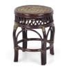 Ginger Handmade Rattan Wicker Stool Fully Assembled Dark Brown view 3