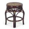Ginger Handmade Rattan Wicker Stool Fully Assembled Dark Brown view 4