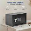 SereneLife Electronic Safe Box | Heavy Duty 12.2 x 7.8 Lockbox | Digital Keypad Code & 2 Key access | Small Money Safe for Home & Office | Secure Cash, Jewelry, Valuables | Wall & Floor Mountable view 3