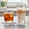 US Acrylic Classic Clear Plastic Reusable Drinking Glasses (Set of 8) 12oz Rocks & 16oz Water Cups | BPA-Free Tumblers, Made in USA | Top-Rack Dishwasher Safe view 3