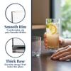 US Acrylic Classic Clear Plastic Reusable Drinking Glasses (Set of 8) 12oz Rocks & 16oz Water Cups | BPA-Free Tumblers, Made in USA | Top-Rack Dishwasher Safe view 4