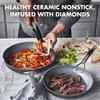GreenPan Paris Pro Hard Anodized Healthy Ceramic Nonstick, 10" and 12" Frying Pan Skillet Set, PFAS-Free, Dishwasher Safe, Grey view 2