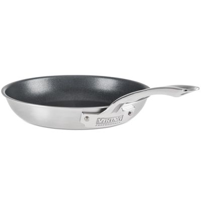 Viking 5-Ply Non Stick Frying Pan, 10 Inch Stainless Steel Nonstick Fry Pan, 5 Liters, Satin Finish