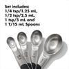 OXO Good Grips 4 Piece Stainless Steel Measuring Spoons with Magnetic Snaps view 2