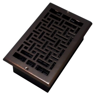 Decor Grates AJL610W-RB Oriental Wall Register, 6x10 Inches, Rubbed Bronze Finish