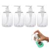4 Pack Liquid Soap Dispenser Pump Lotion Refillable Shampoo Travel Bottle Clear view 4