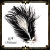 JeVenis Art Deco Gatsby Cake Decoration - Black Feather Topper for 1920s Wedding & Birthday Parties view 2