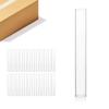 WGVI Hurricane Candle Holder Sleeve, Wide 2", Height 16", Clear Glass Cylinder Candleholder, Chimney Tube, Open Ended Candle Shade, 24 Pieces Bulk view 1