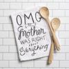 Primitives by Kathy Boho Cotton Kitchen Towel Set - Funny Sayings, Housewarming Gift, Fall Decor, 28"x28" view 2