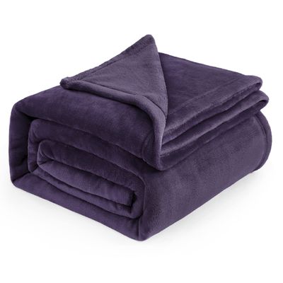 Bedsure GentleSoft Purple Fleece Blankets King Size - Bed Blanket Soft Lightweight Plush Cozy Fuzzy Luxury Microfiber, 108x90 inches